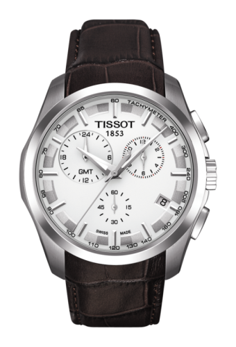 Tissot Couturier Quartz Chronograph GMT Silver / Strap